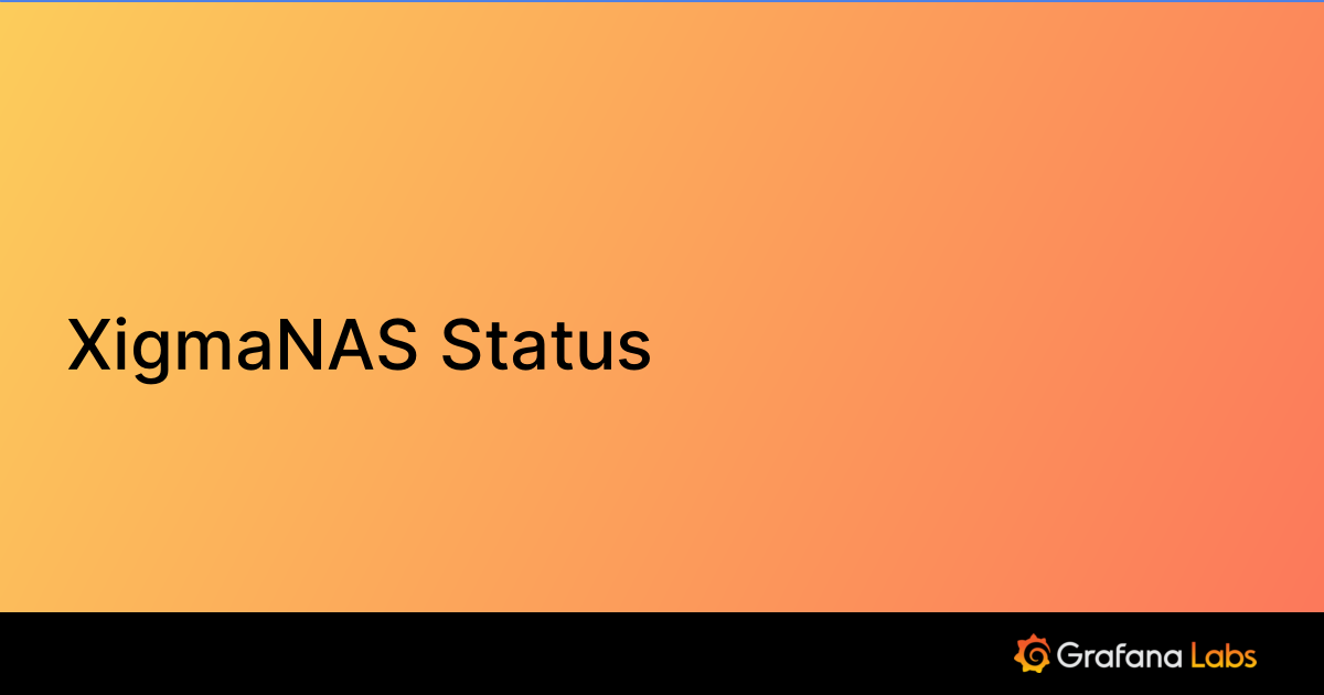 XigmaNAS Status Grafana Labs